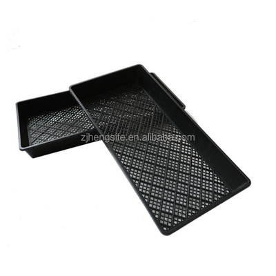 Eco - Friendly PS Germination Tray Black Material Plastic Flat Seed Starting Tray